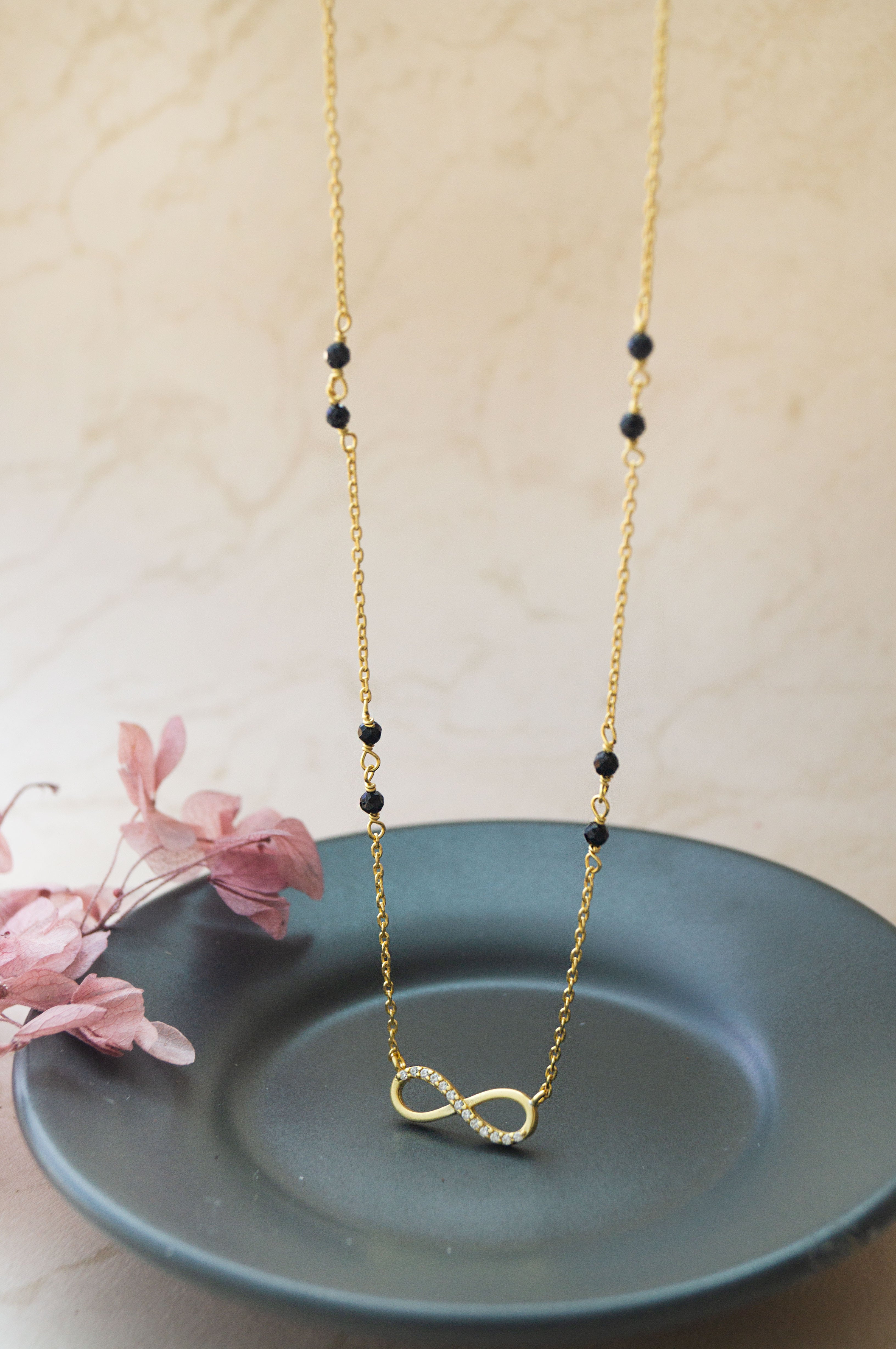 Gold Promise Of Infinity Gold Plated Sterling Silver Mangalsutra Necklace