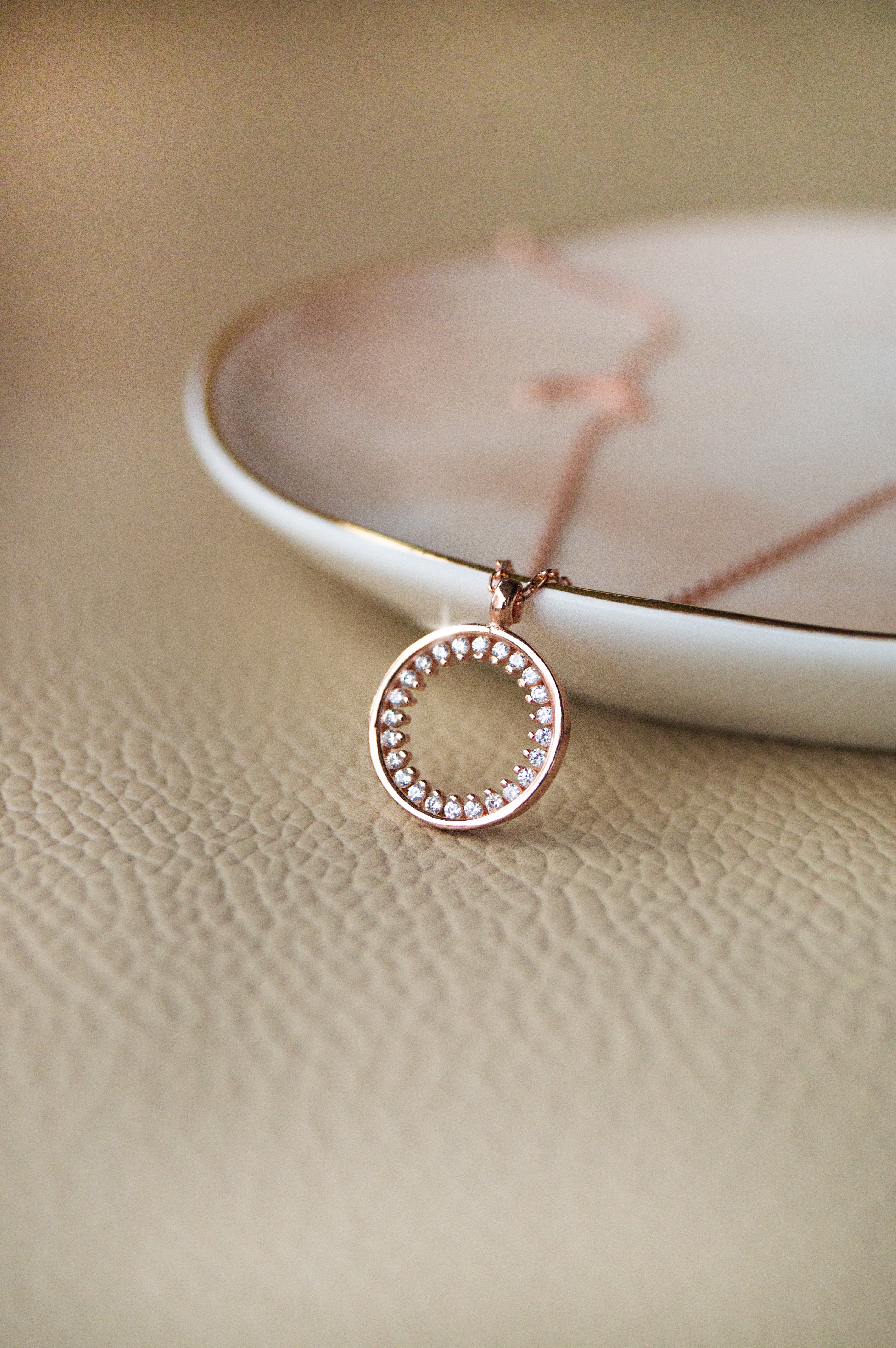 Circle of sparkle discount necklace rose gold