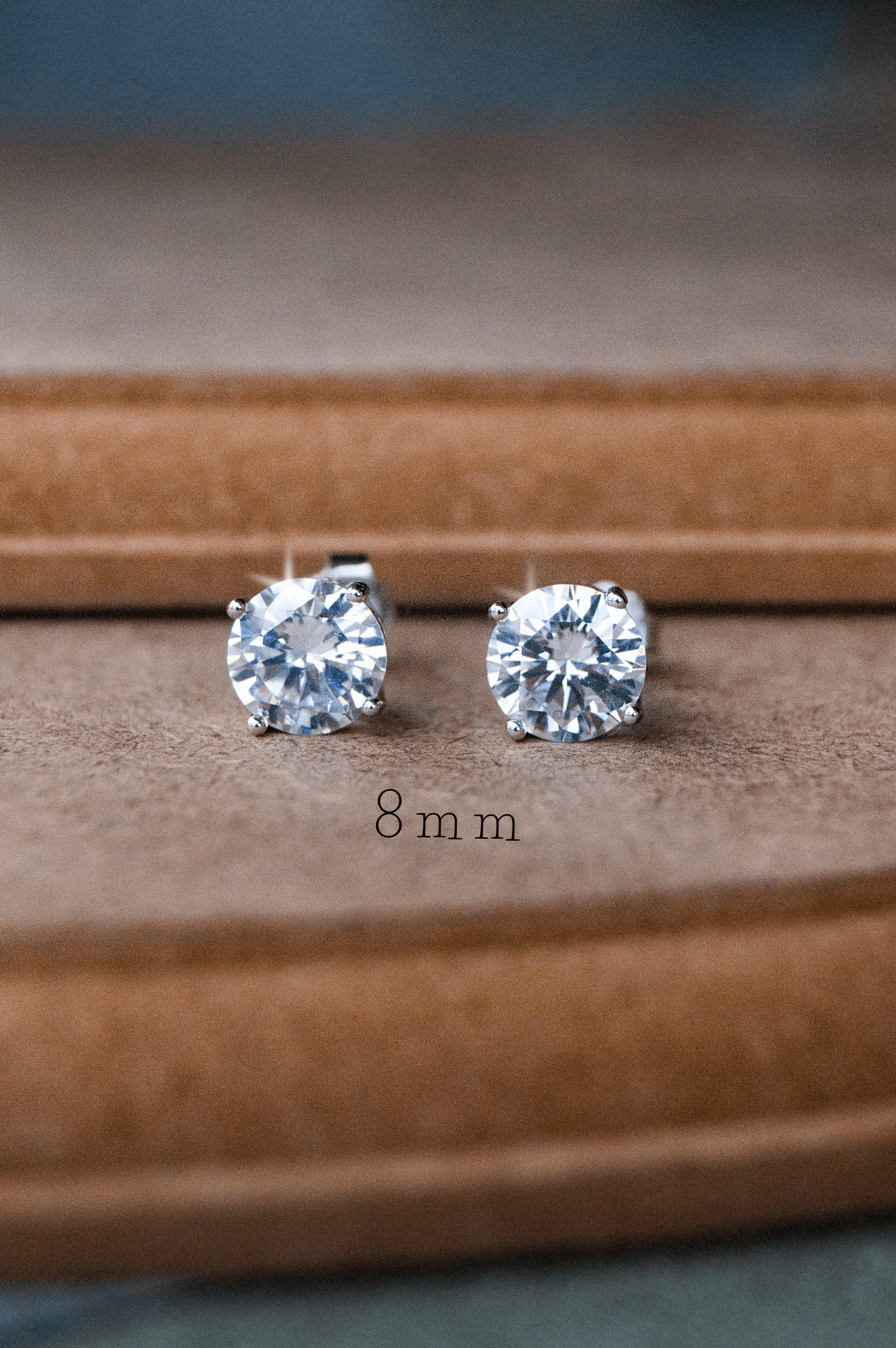 8mm 2025 diamond earrings
