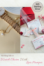 Infinity Love With Pearl Gold Plated Sterling Silver Watch Charm Love Hamper ❤️