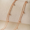 Tiny Little Ball Charms Rose Gold Plated Sterling Silver Anklet