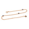 Tiny Stationed Evil Eye Rose Gold Plated Sterling Silver Chain Bracelet