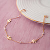 Dainty Flowers & Pearls Rose Gold Plated Sterling Silver Chain Bracelet