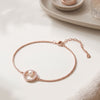 Harmony Pearl Rose Gold Plated Sterling Silver Chain Bracelet