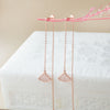 Palayfully Deco Rose Gold Plated Sterling Silver Dangler Earrings