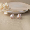 Pearl Celebration Rose Gold Plated Sterling Silver Stud Earrings