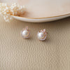 Pearly Dewdrop Rose Gold Plated Sterling Silver Stud Earrings
