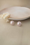Cosmic Pearl Rose Gold Plated Sterling Silver Stud Earrings