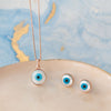 Evergreen Evil Eye Rose Gold Plated Sterling Silver Pendant Set