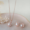 Heart Around You Pearl Rose Gold Plated Sterling Silver Pendant Set