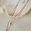 Layered Pearly Glam Rose Gold Plated Sterling Silver Chain Necklace