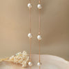 Forever Pearls Station Rose Gold Plated  Sterling Silver Chain Necklace