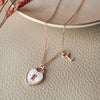 Key To Your Heart Rose Gold Plated  Sterling Silver Charm Necklace