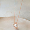 Pearl Starburst Rose Gold Plated Sterling Silver Chain Necklace
