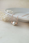 Pearl With Beads Rose Gold Plated Sterling Silver Chain Necklace