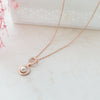 Pearl Parcel Rose Gold Plated Sterling Silver Chain Necklace