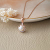 Pearly Dewdrop Rose Gold Plated Sterling Silver Pendant
