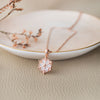 Snow Flake Rose Gold Plated Sterling Silver Pendant