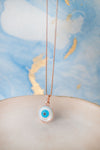 Evergreen Evil Eye Rose Gold Plated Sterling Silver Pendant