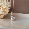 Pearly Flower Garland Rose Gold Plated Sterling Silver Pendant