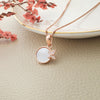 Butterfly On Mother Of Pearl Rose Gold Plated Sterling Silver Pendant
