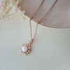 Heart Around You Pearl Rose Gold Plated Sterling Silver Pendant