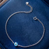 Cool & Fun Evil Eye Sterling Silver Chain Bracelet
