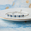 Chic Two Way Evil Eye Sterling Silver Chain Bracelet