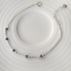 Multi Stationed Evil Eye Sterling Silver Chain Bracelet