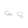 Classic Pearl Drop Sterling Silver Hoop Earrings