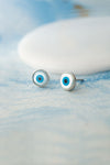 Evergreen Evil Eye Sterling Silver Stud Earrings