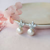 Glinting Pearl Sterling Silver Stud Earrings