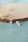Stylish Loopy Pearl Rose Gold Plated Sterling Silver Drop Earrings