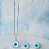 Evergreen Evil Eye Sterling Silver Pendant Set