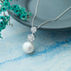Stylish Pearly Cluster Sterling Silver Chain Necklace
