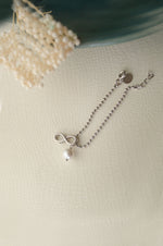 Infinity Love With Pearl Sterling Silver Watch Charm Lumba Rakhi