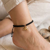 Cute Elephant Gold Plated Sterling Silver Thread Anklet