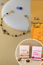 Evil Eye Gold Plated Sterling Silver Nazariya Bracelet Kids Rakhi