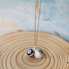 Evil Eye Sterling Silver Charm Pendant With Chain