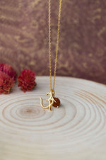 Sacred Om With Rudraksh Gold Plated Sterling Silver Charm Pendant