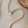 Infinity Love With Pearl Gold Plated Sterling Silver Charm Rakhi