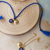 Evil Eye Gold Plated Sterling Silver Rakhi With Lumba Combo