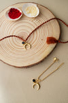 Holistic Charms Gold Plated Sterling Silver Rakhi With Lumba Combo