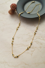 Station Fine Line Gold Plated Sterling Silver Mangalsutra Chain Necklace