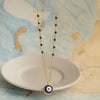 Stylish Evil Eye Gold Plated Sterling Silver Mangalsutra Necklace