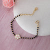 Blooming White Flower Gold Plated Sterling Silver Chain Kids Nazariya Bracelet