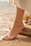 Layered Infinity Rose Gold Plated Sterling Silver Anklet