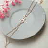 Infinity Connection Rose Gold Plated Sterling Silver Chain Bracelet
