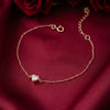 Pretty Little Heart Rose Gold Plated Sterling Silver Chain Bracelet