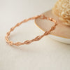 Twisting Shimmer Rose Gold Plated Sterling Silver Flexible Bracelet